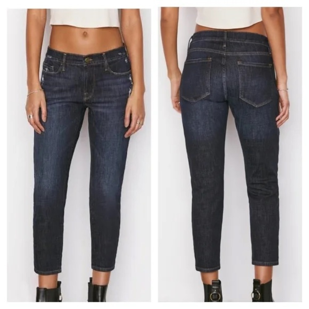 Frame Denim Le Garcon Crop in Covant Wash 28